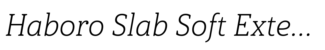 Haboro Slab Soft Extended Light Italic